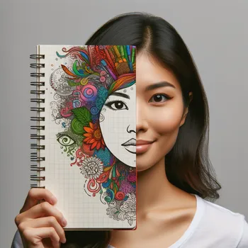Drawn Face Meets Real Woman