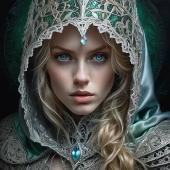 Dreamlit Warrior of Silver and Green