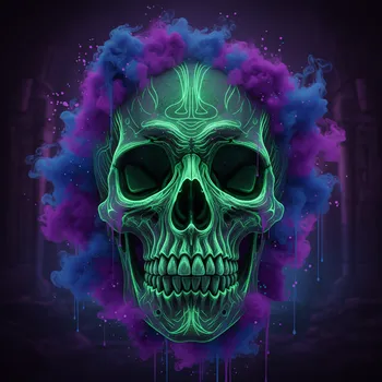 Electrified Skull Portrait