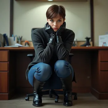 Elegant Russian in Leather