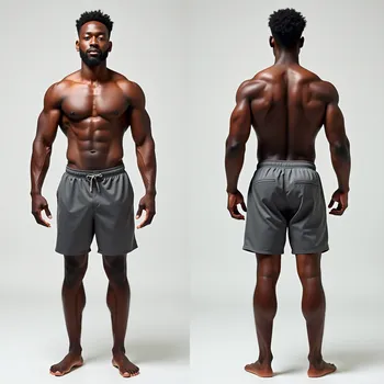 Elite Bodybuilder Front and Side