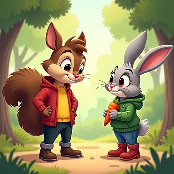 Embarrassed Squirrel, Defiant Bunny