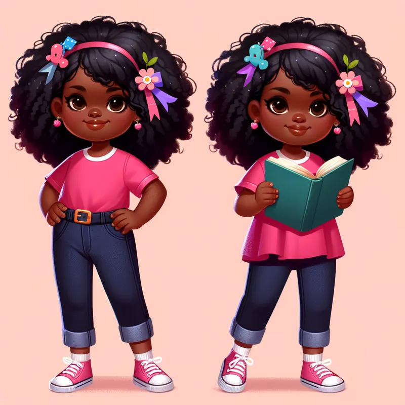 Empowered Beauty - black girl
 - AI image generated with Art