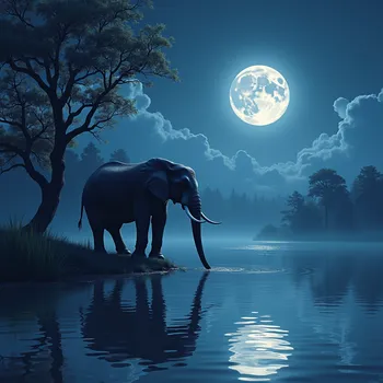 Enchanted Moonlit Lake