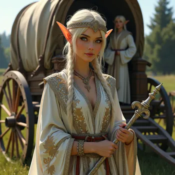 Enchanting Elf and Her Wagon