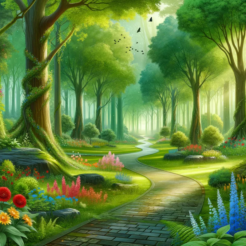 Enchanting Forest Pathway - Tangra AI Image Generator