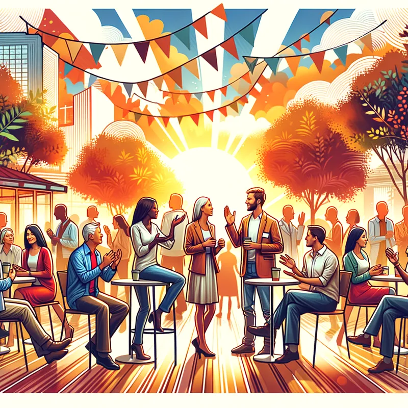 English Conversationists - People speaking English - AI image generated with Art