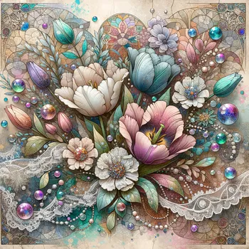 Ethereal Floral Mosaic