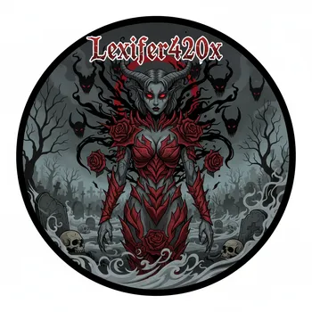 Evil Rose Demon Circle Sticker