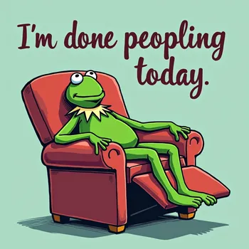 Exhausted Kermit