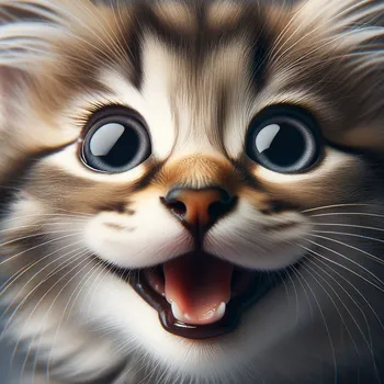 Expressive Kitten Grin