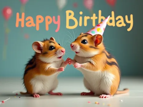 Father and Son Hamster Birthday