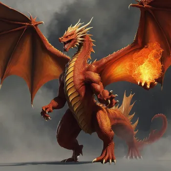 Fearsome Mystical Fire Dragon