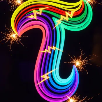 Feminine Neon T Abstract