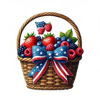 Festive Patriotic Picnic Basket