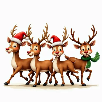 Festive Reindeer Parade