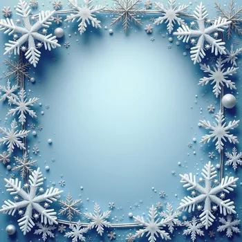 Festive Snowflake Border