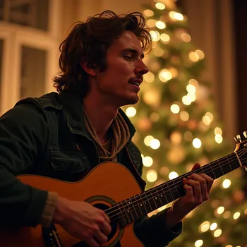 First Kiss by the Christmas Tree
