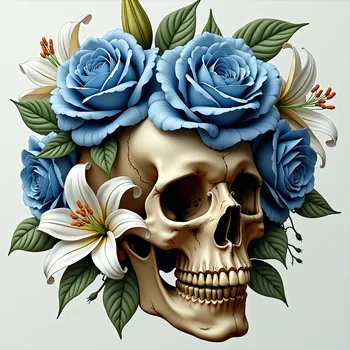 Floral Skull Arrangement