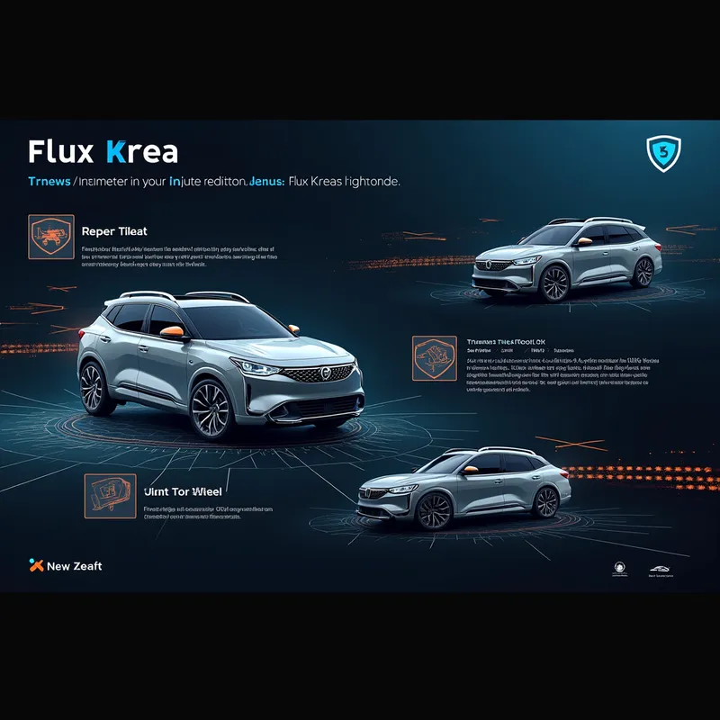 Flux Krea Digital Showcase - A high-tech digital showcase with dynamic animations and sleek transitions, presenting the 'Flux Krea' model's key features in an eye-catching and informative manner. - AI image generated with Krea