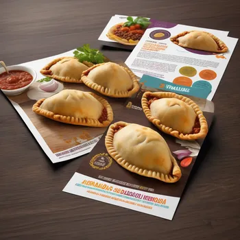 Flyer vibrante de empanadas tradicionales