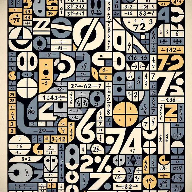 Fractional Harmony - A poster depicting a harmonious arrangement of fractions, devoid of the divisive 'no division' sign, symbolizing the unity within mathematical expressions. - AI image generated with Art