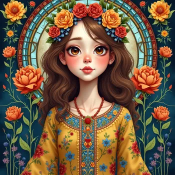 Freckled Muse in Jeweled Botanica