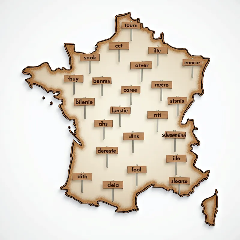 French Cities Map Display - Tangra AI Image Generator