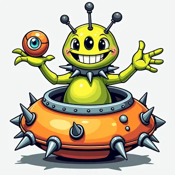 Friendly Spiky Alien