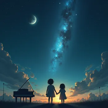 Friends Beneath the Cosmic Night