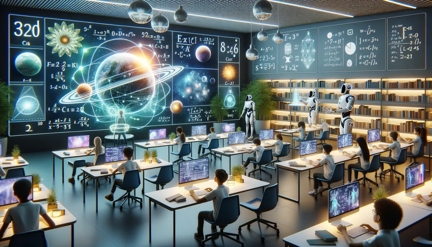 Future Vision EdTech - vision education in 20 years - AI image generated with Art