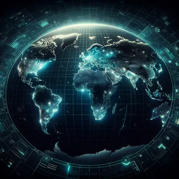 Futuristic Global Surveillance Dashboard
