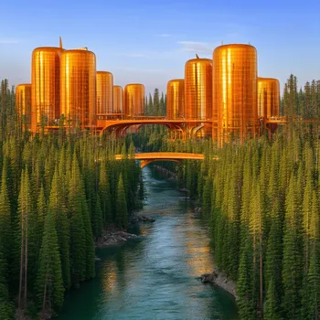 Futuristic Harmony in Forest
