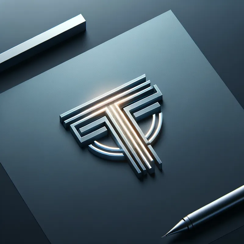 Futuristic Minimalist 'TT' Logo - 'TT' futuristic minimalistic logo design. - AI image generated with Art