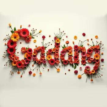 Gadangme Floral Text Art