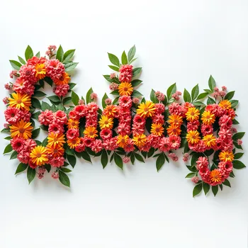 Gadangme Floral Text Art
