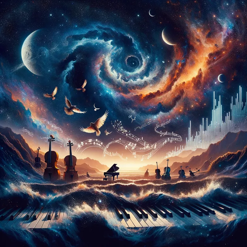 Galactic Reverie - A dreamy scene with Lucy soaring through a colorful space filled with large, luminous diamonds and dazzling constellations. Include ethereal elements such as nebulae, planets, and a shimmering Milky Way to enhance the sense of wonder and imagination. - AI image generated with Art