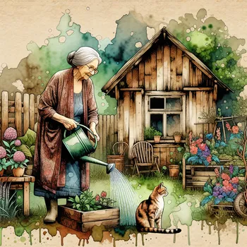 Gardening Grandma'  Art
