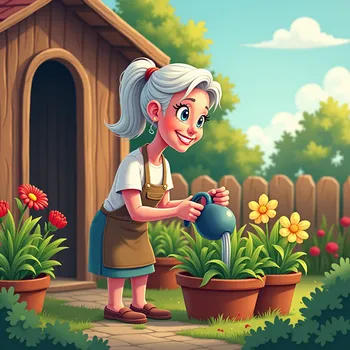 Gardening Grandma Clipart