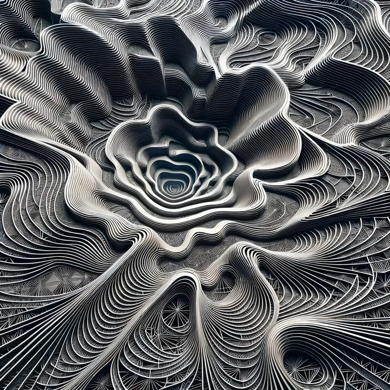 Geometric Steel Patterns - Tangra AI Image Generator