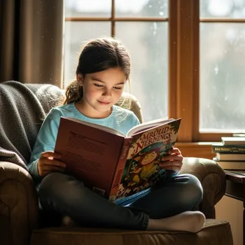 Girl Immersed in a Book