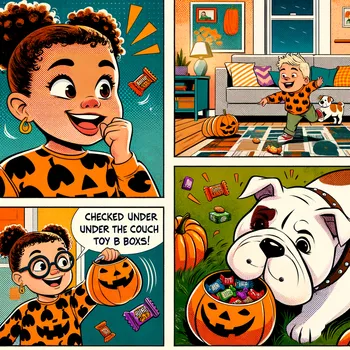 Girl's Candy Hunt: Dog to the Rescue!