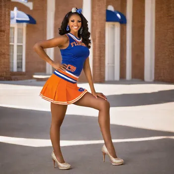 Glam Cheer Leader at Stadium