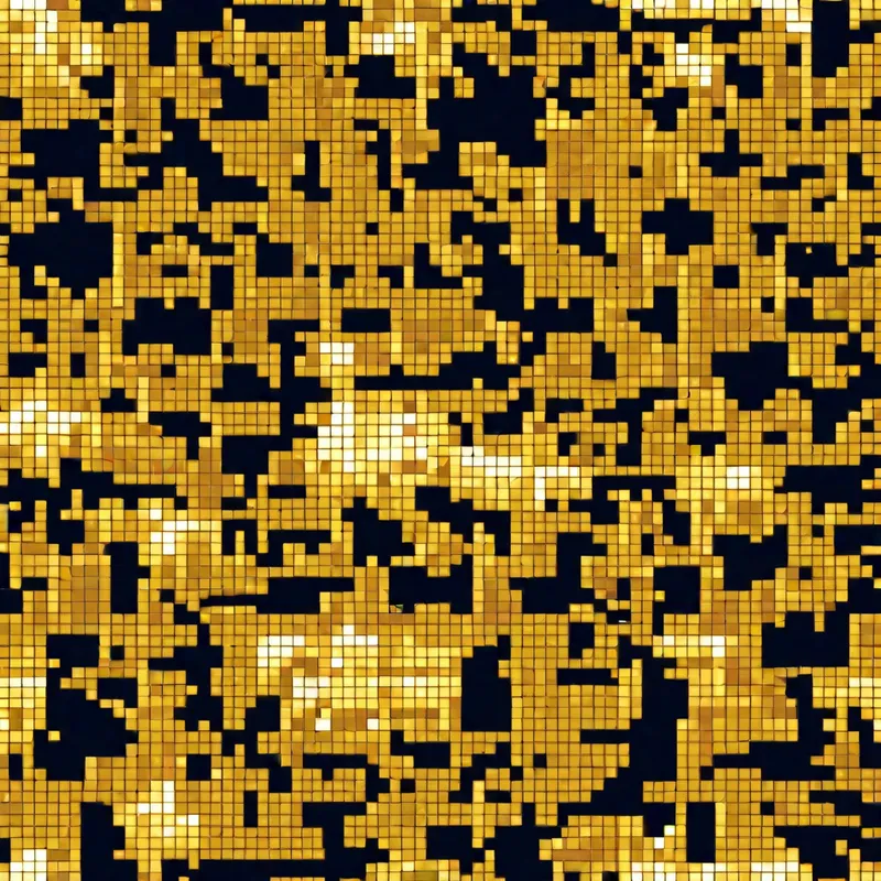 Gold Medal Pixel Art - gold medal low pixel art - AI image generated with Fictional