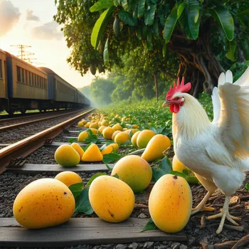 Golden-Hour Train Passage