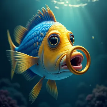 Golden Ringed Mahi Mahi Portrait