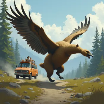 Goose-Bear Chases Family Minivan