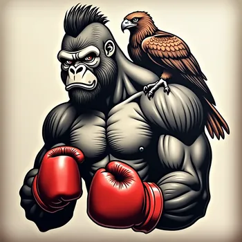 Gorilla Boxer Tattoo
