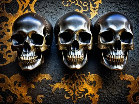Gothic Rust Skulls