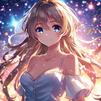 Graceful Anime Girl in Magical Realm